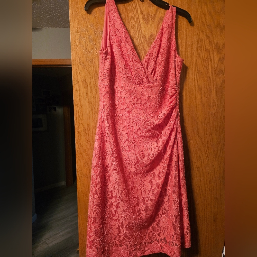 Elegant Pink Lace Dress